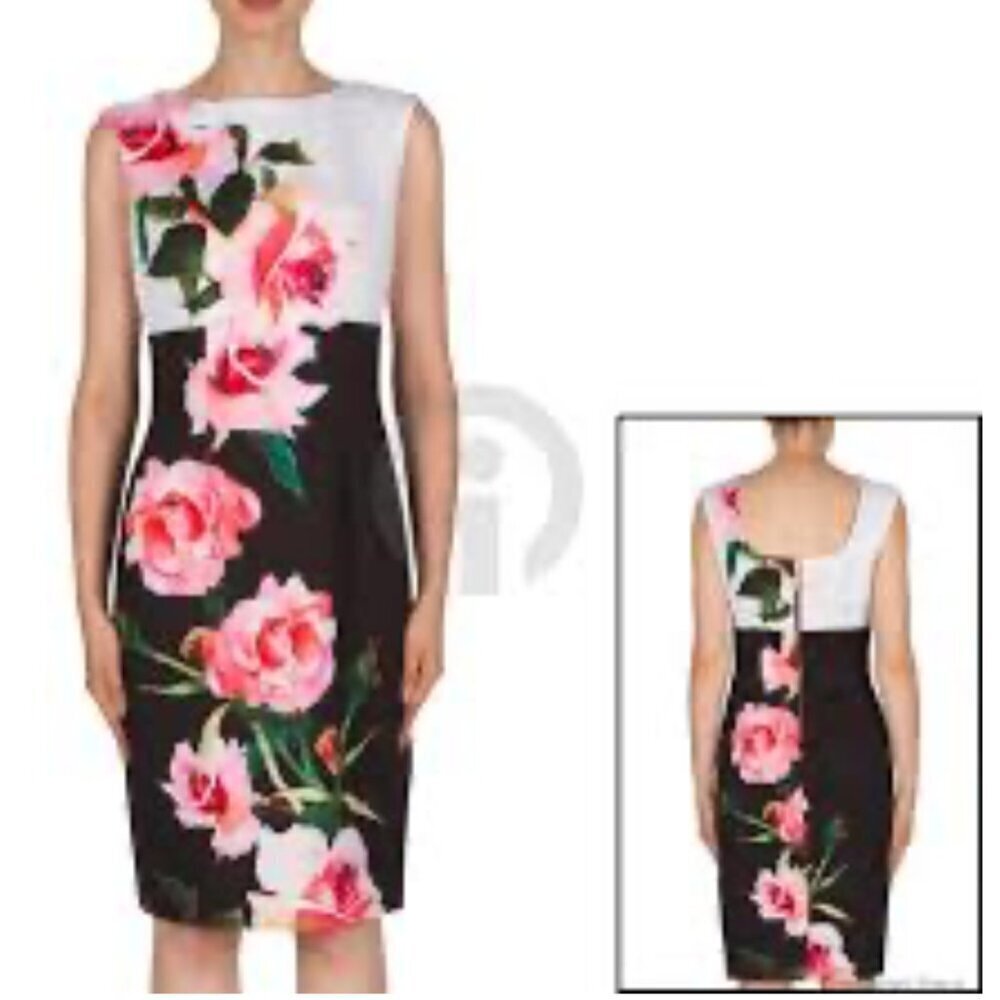 Joseph Ribkoff knee Length Floral Sheath Dress 10​​​​